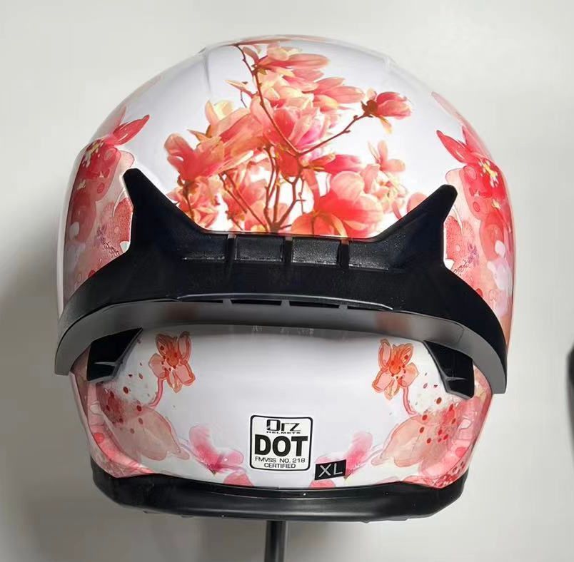 人気NEWモデル桜柄ホワイトヘルメットフルフェイスヘルメット