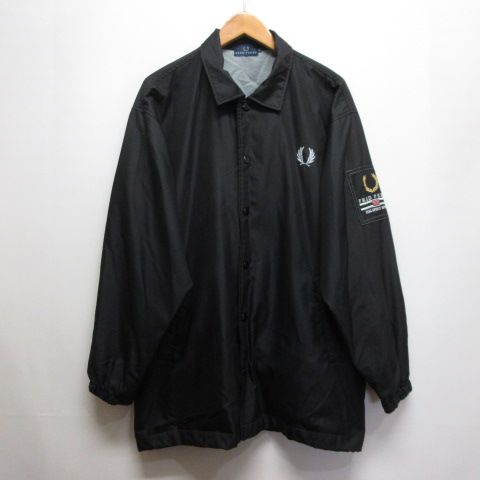 フレッドペリー FRED PERRY コーチ ジャケット L 黒 ブラック