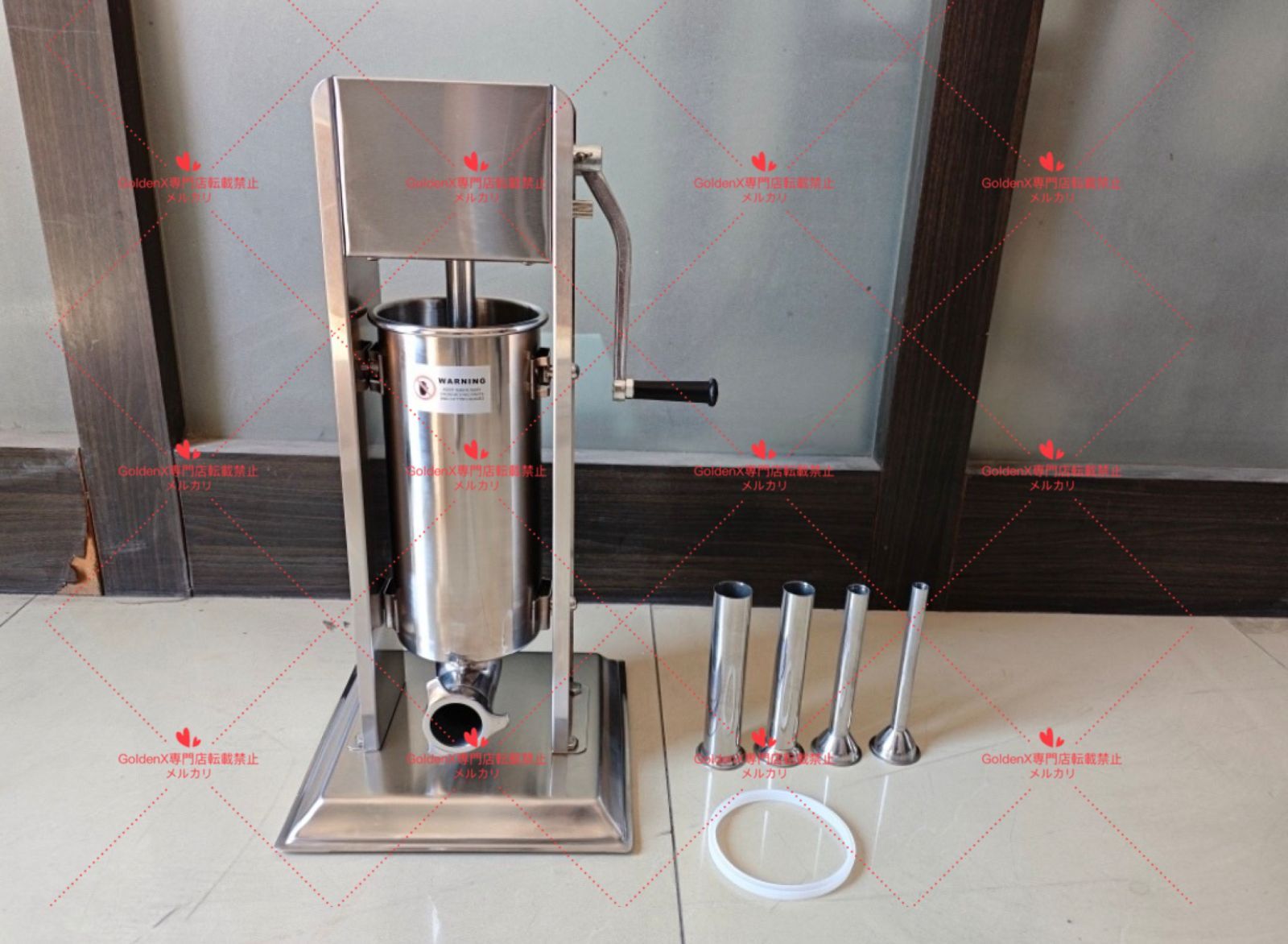 厨房専門店 ソーセージスタッファー 容量5L 調理器具 ソーセージメーカー 肉詰機 手動式 2段階の速度調整