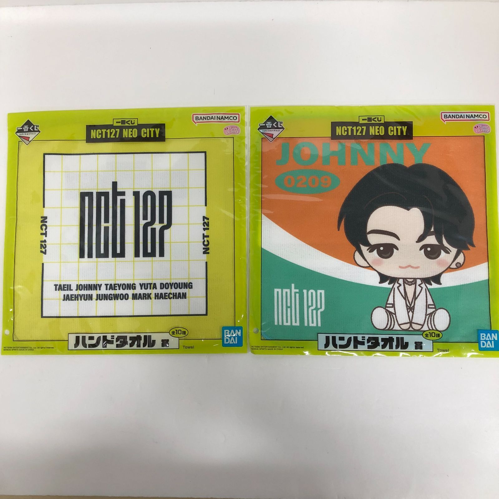 NCT127 NEO CITY 一番くじ ジャニー JOHNNY ハンドタオル 2点セット