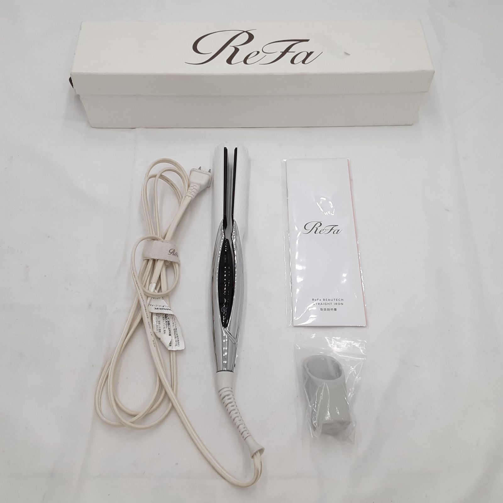 ☆通電確認済み☆ Refa ストレートアイロン 色：ホワイト RE