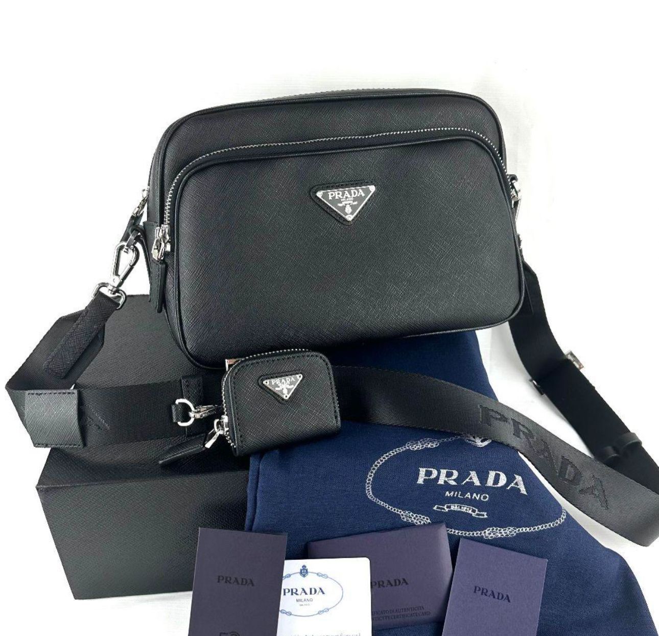 美品譲渡 PRADA プラダ メンズ ショルダーバッグ