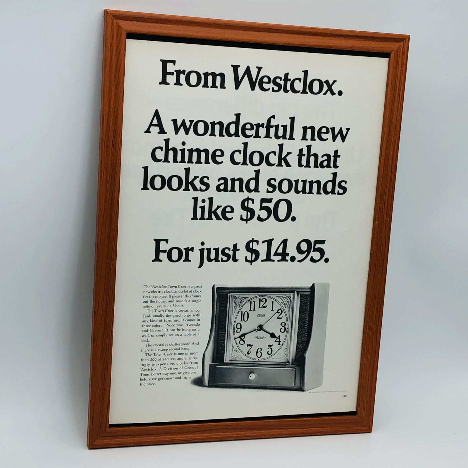 ビンテージ 広告 ポスター 『 ウエストクロックス 時計 (Westclox