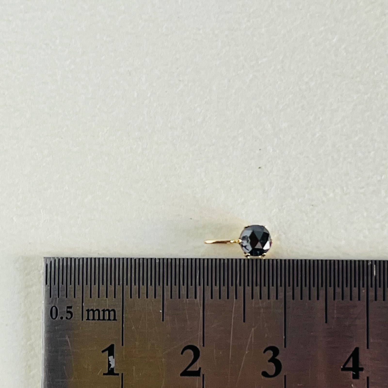 K18 天然ブラックダイヤモンド 0.30ct チャーム ペンダント