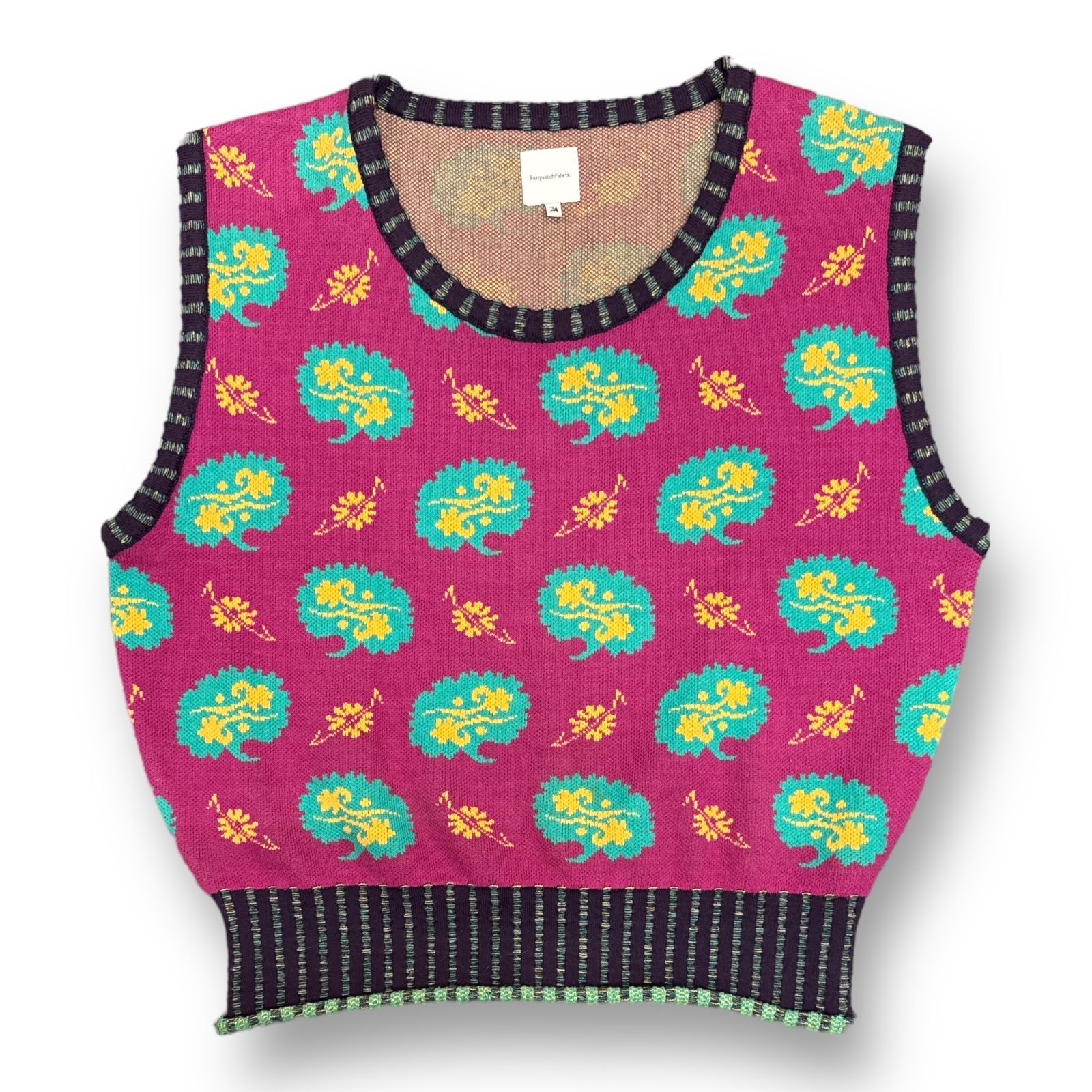 SASQUATCHfabrix 22SS FLOWER KNIT VEST フラワー ニットベスト 