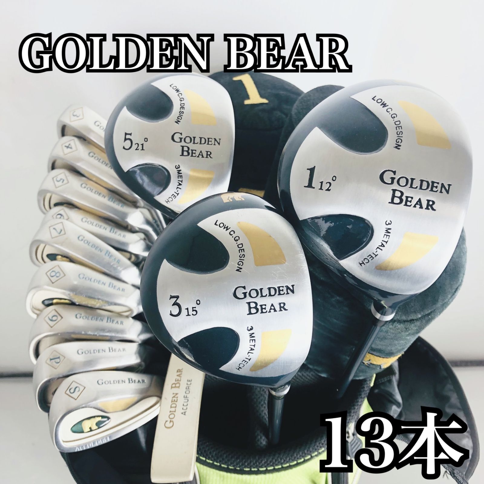 Callaway ゴルフバッグ GoldenBear ゴルフクラブ一式(左利き) 豪華13本 GOLDEN BEAR ゴールデンベアー Callaway キャロウェイ