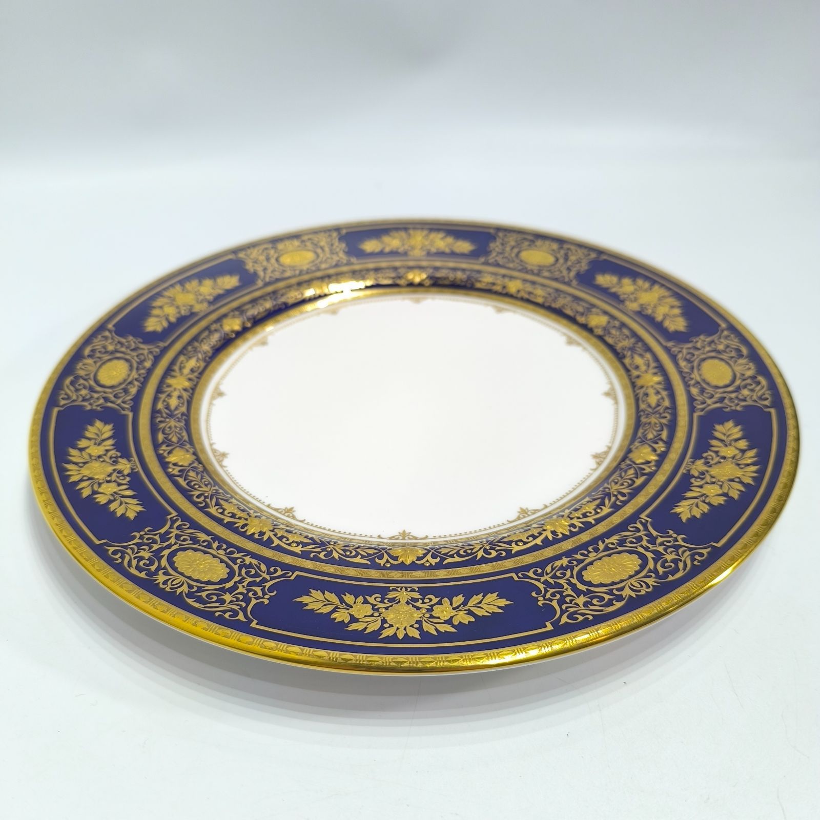 希少！ ミントン 27cm ディナープレート アーガイル コバルトブルー