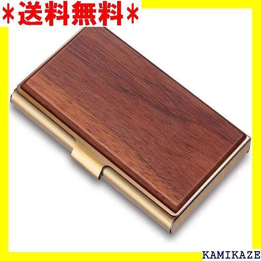 ☆ NDYDGUN 木製 名刺ケース、名刺入れ 名刺入れ Walnut 721