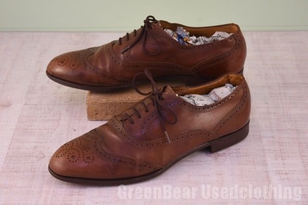 W785 スイス製 ビンテージ BALLY ウイングチップ ビジネスシューズ メンズ 27cm～27.5cmくらい