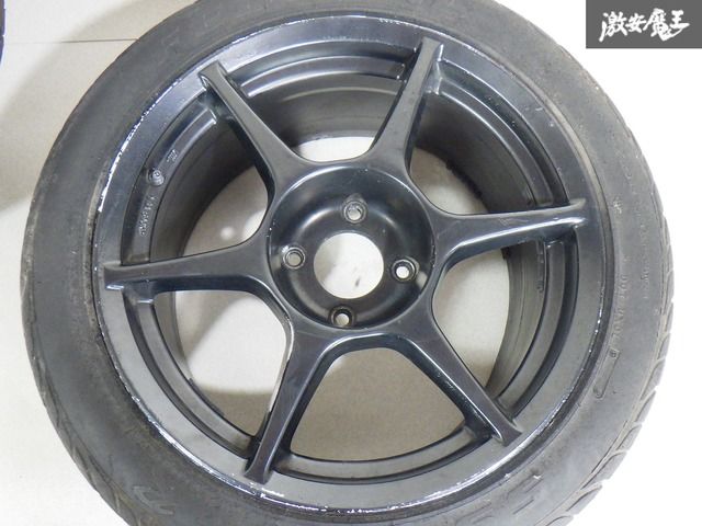 ● 品!! Buddy club P-1レーシング 17インチ 9J 27 PCD114.3 4H 4穴 ホイール 2本 シルビア 180SX 塗装品 棚B-5