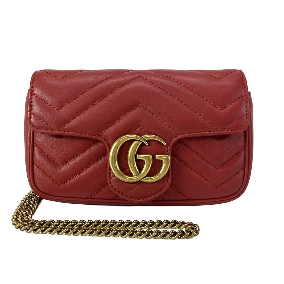 GUCCI - グッチ GGマーモント キルティング チェーン ミニミニ
