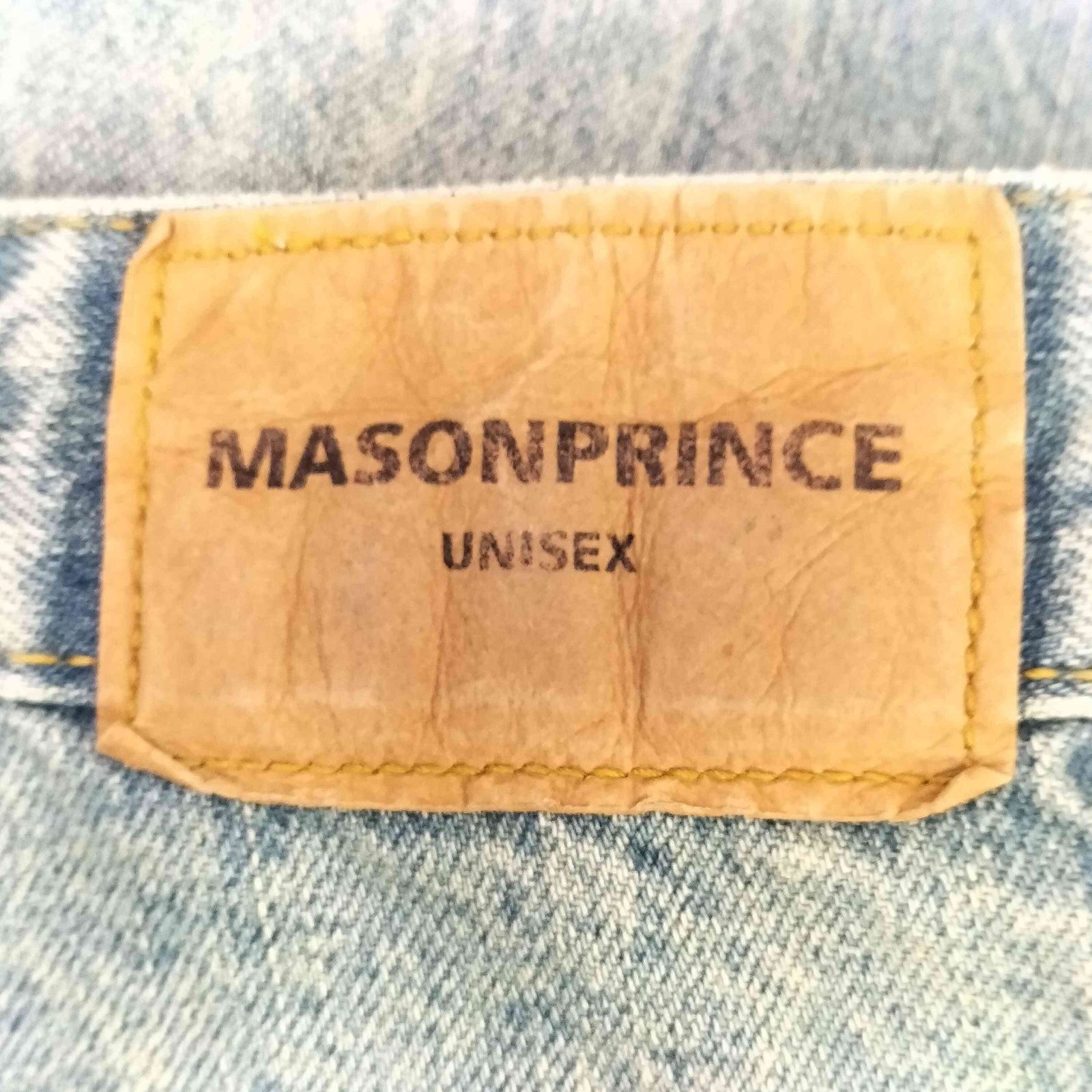 メゾンプリンス mason prince サイドベルト ワイドフレアデニム