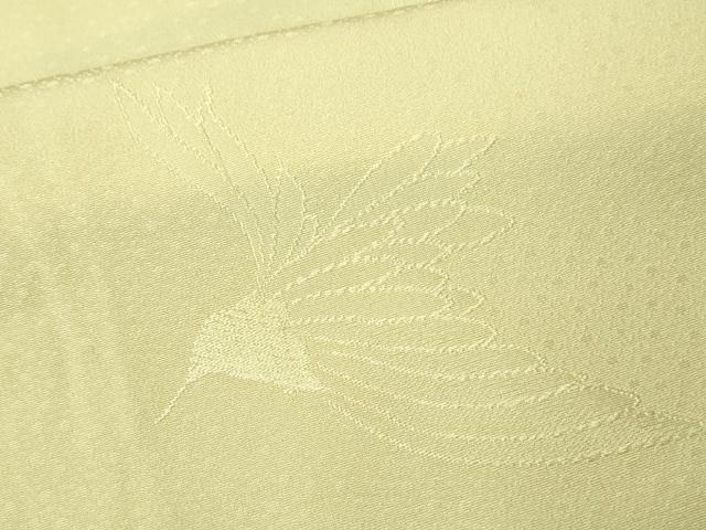 平和屋着物▽上質な色無地 単衣 松葉地紋 夏虫色 正絹