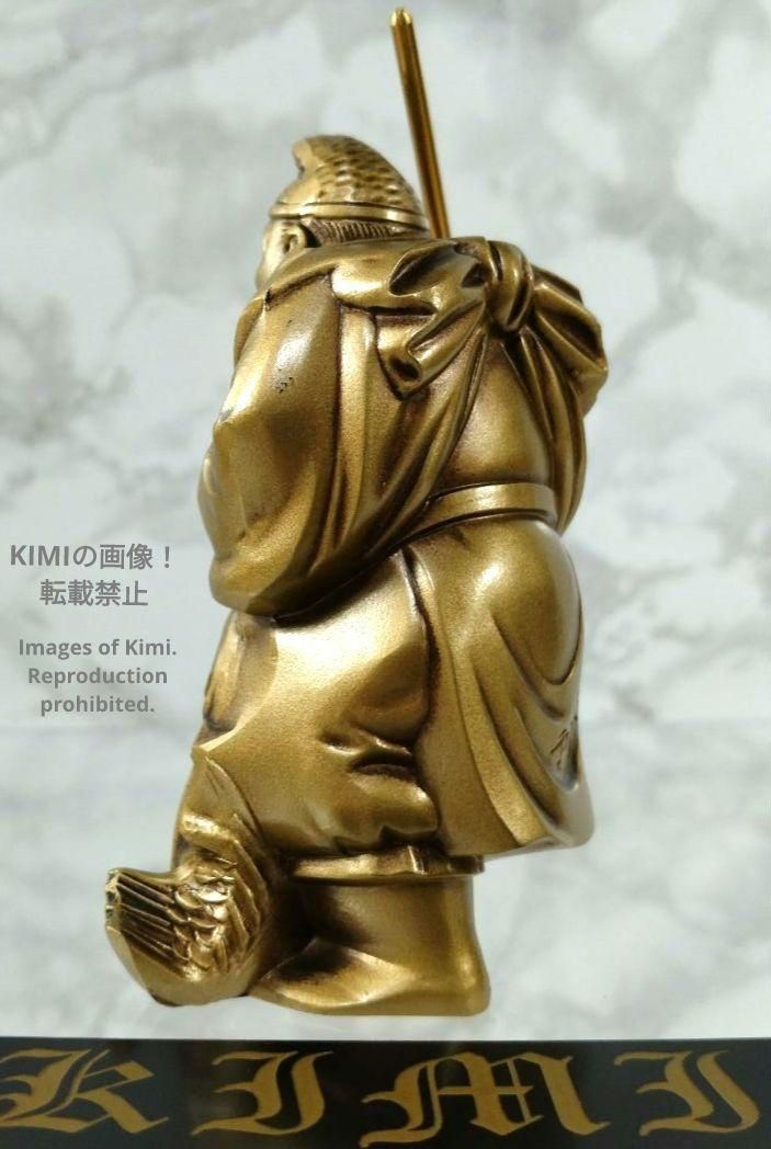 恵比寿 Ebisu シルキーゴールド 9.6cm 3.7inch 開運七福神 仏師