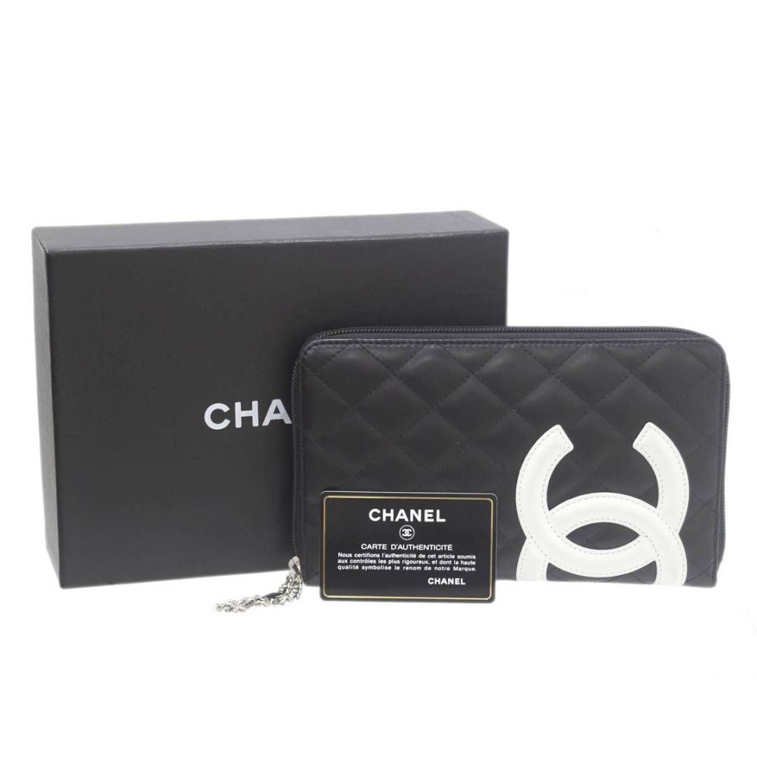 CHANEL/シャネル ココマーク長財布 カンボンライン ブラック 11281866