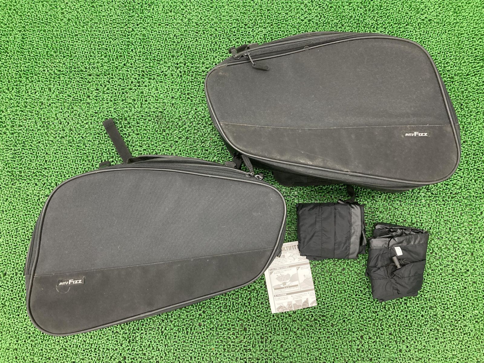 モトフィズ製 サイドバッグ 左右 紺 社外 バイク 部品 MOTOFIZZ TANAX