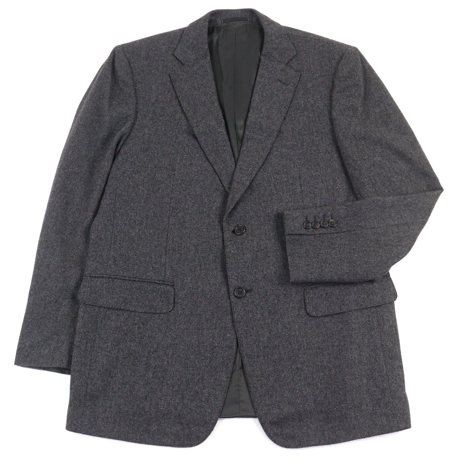 美品○Dunhill ダンヒル カシミヤ100% 裏地ロゴ総柄 シングル