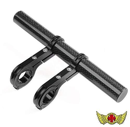 数量 マルチバーロング アルミクランプ 軽量カーボン製 ブラック バイク用