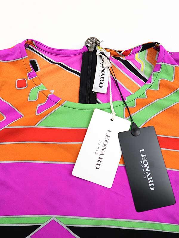 LEONARD paris レオナール パリ 23AW MAYA 総柄 レーヨンストレッチチュニックトップス  ミックス 40 LEONARD paris レオナール パリ 23AW MAYA 総柄 レーヨンストレッチ