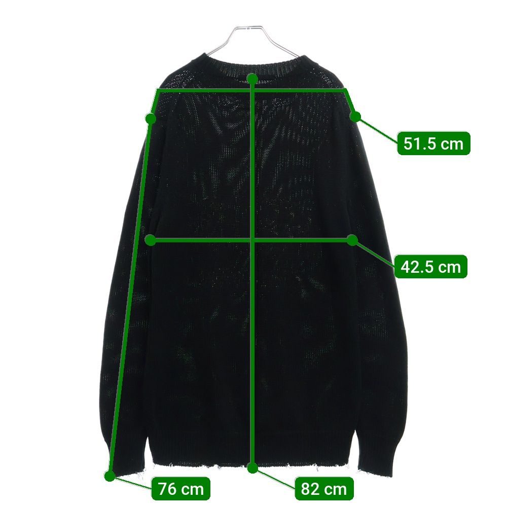 GIVENCHY (ジバンシィ) I Feel Love Damage Knit Sweater ロゴ 
