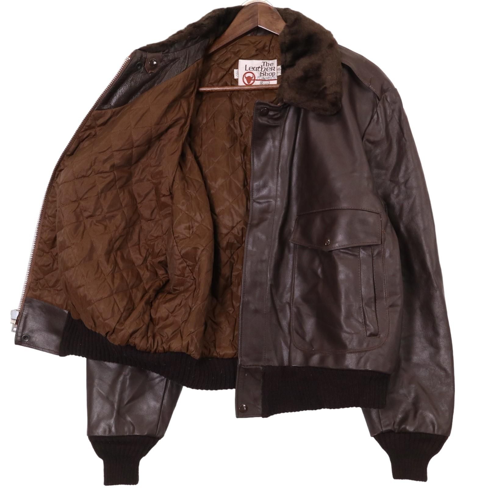 70年代 USA製 Sears シアーズ The Leather Shop G1 フライト レザー