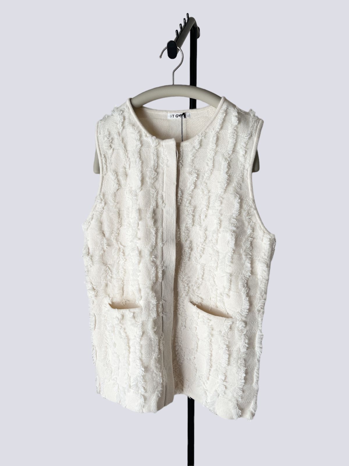 tyn.TGOR／トゴール 2023秋冬新作 Cut jacquard vest ウール100