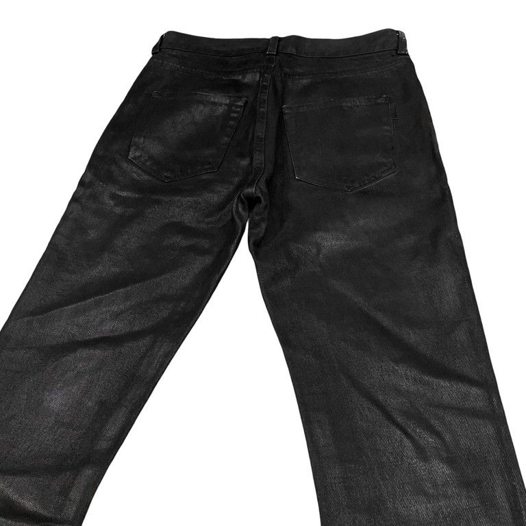 SAINT LAURENT 18AW ワックスコーティングスキニーブラックデニム