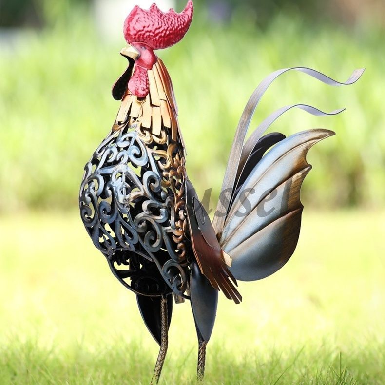 雄鶏 にわとり アイアン 鉄 金属 アート 動物 鳥 置物 オブジェ