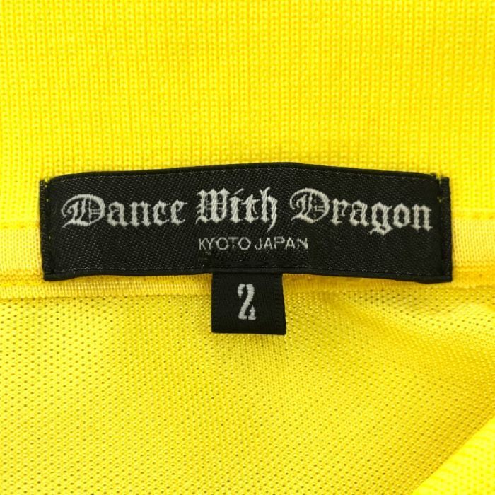 ダンスウィズドラゴン DANCE WITH DRAGON ポロシャツ スヌーピー PEANUT サイズ2 ネオンイエロー【中古】