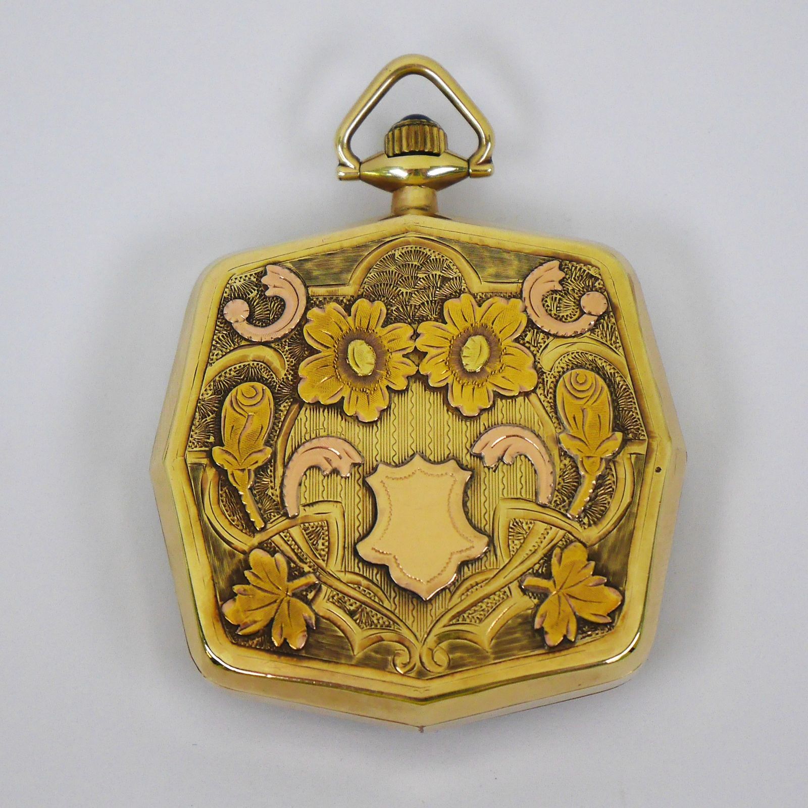 動品 懐中時計 エルジン 14金張 17石 Elgin pocket watch K14GF17jewelss no22