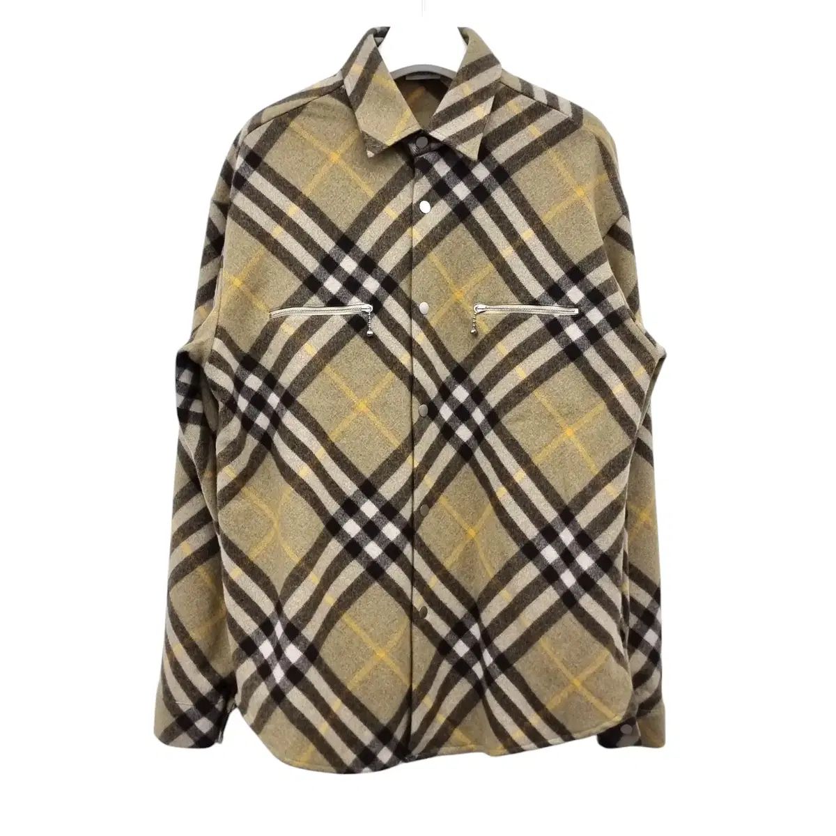 【雷市場（ポンジャン）商品韓国直送】 L 未使用 BURBERRY(バーバリー ) ウール ブレンド シャツ ジャケット BUB011652
