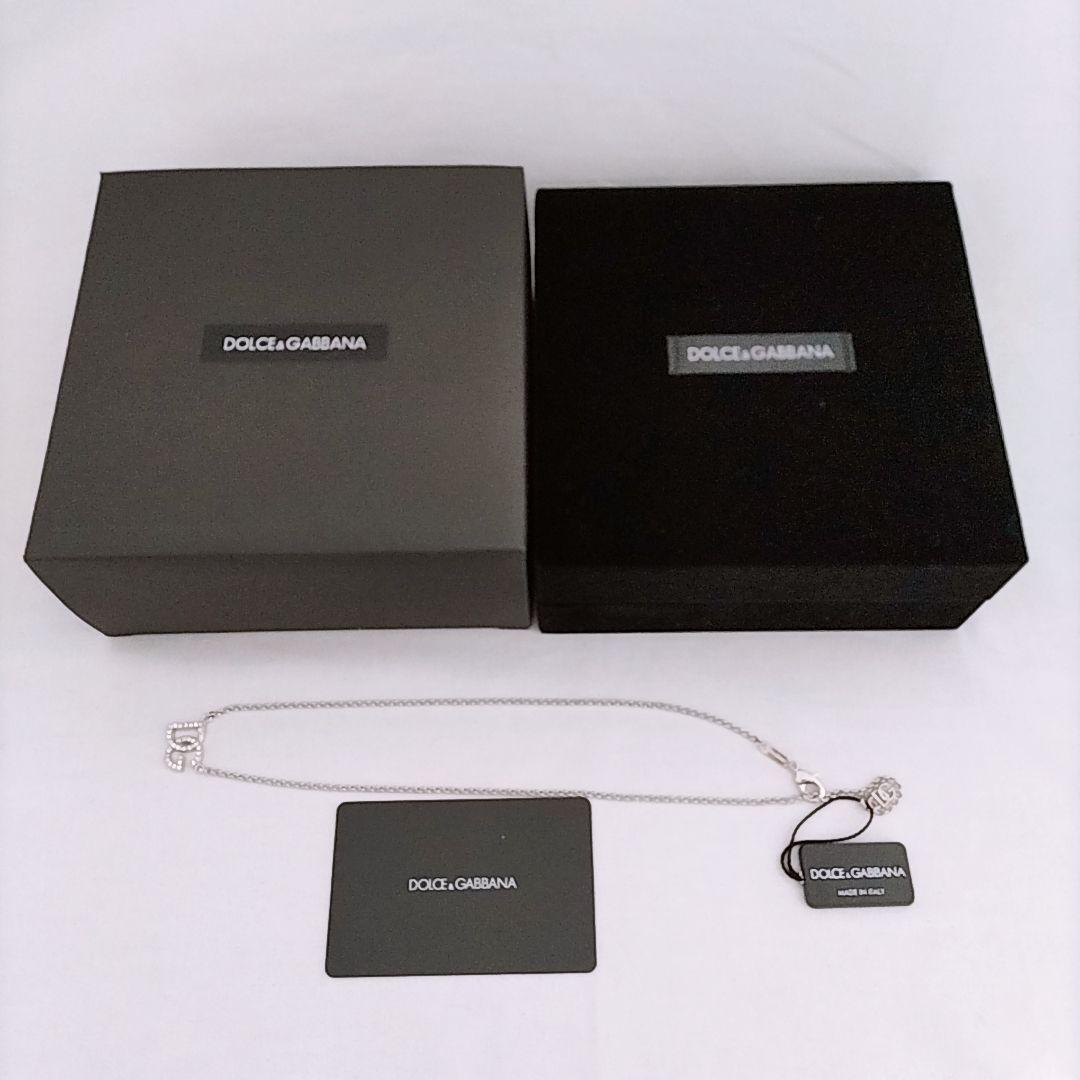 チェーンネックレス DGロゴ 新品未使用】Dolce & Gabbana ナローチェーンネックレス DGロゴ