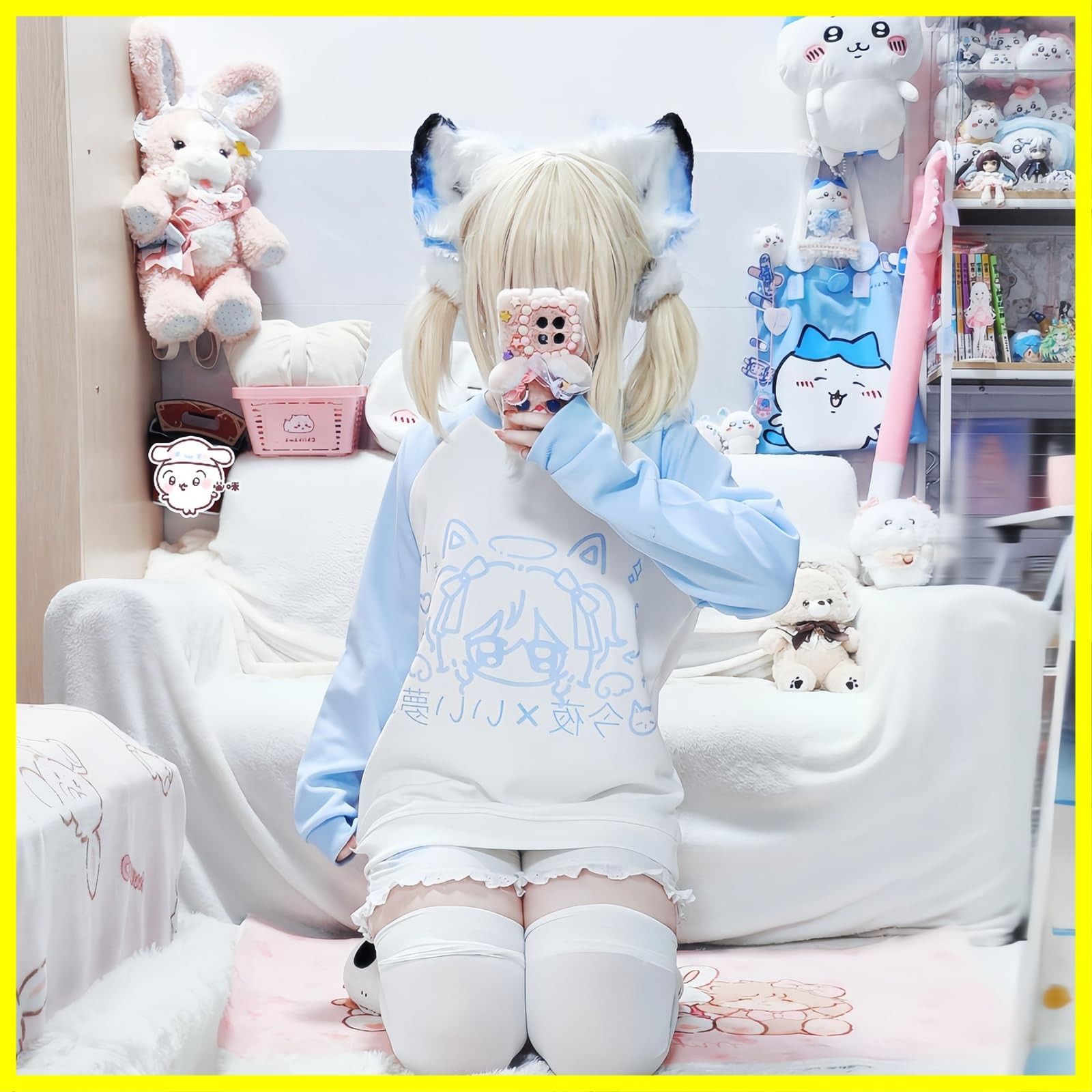 ZYOOFOV] 地雷系 パーカー Tシャツ レディース 長袖 ラウンド
