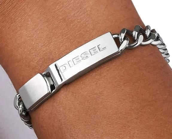 ディーゼル DIESEL ロゴプレート＆チェーン ブレスレット