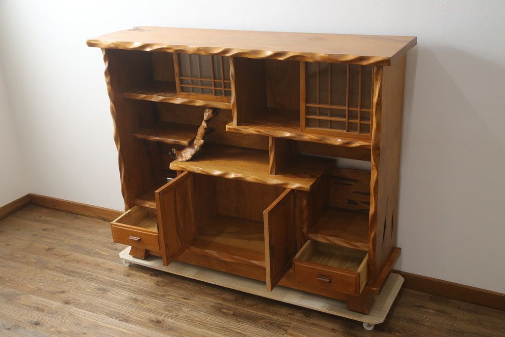 LIVING HOUSE リビングボード 幅140cm LUXE d2769 収納家具の通販