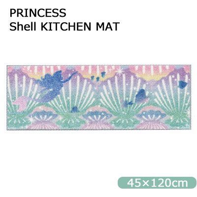 その他 ディズニー プリンセス シェル キッチン マット DMT-5095 滑り止め加工 遊び毛防止 F 45×120cm 10sn-princess-shell-45120