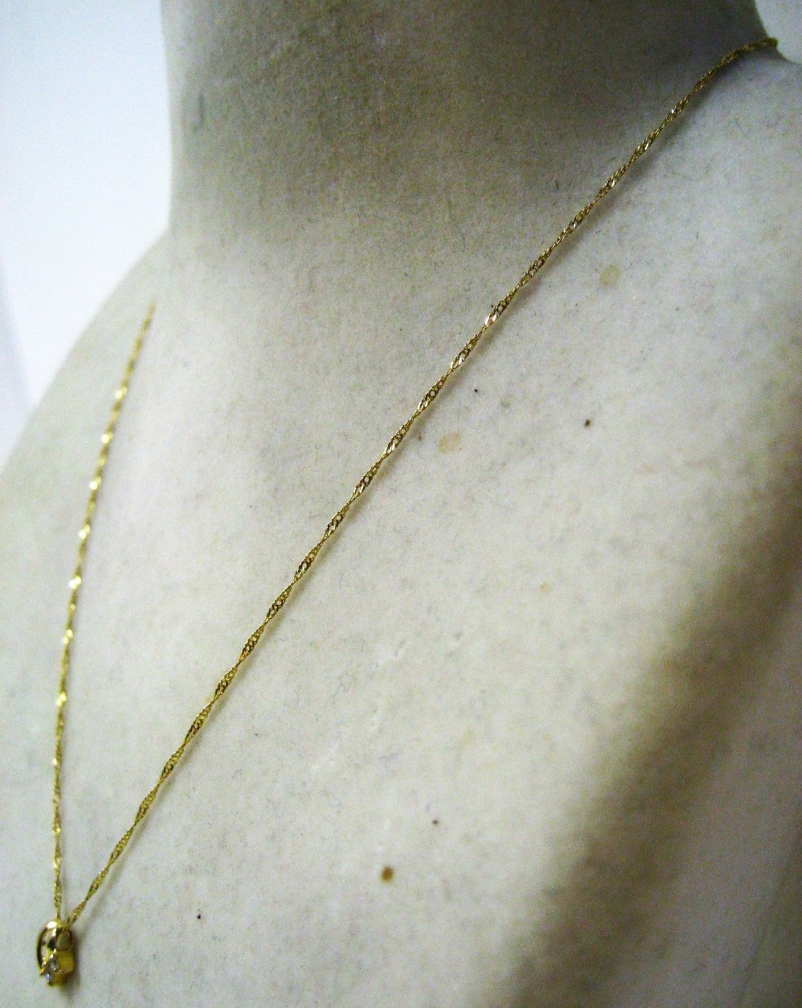 K18 18金 スクリュー ネックレス ダイヤ2ヶプチ 0.02ct 38cm FORTGASGNV_COM_BR