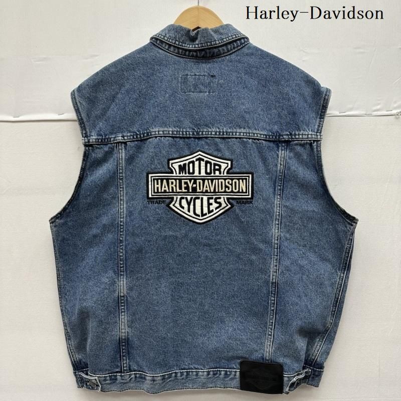 Harley-Davidson ハーレーダビッドソン ベスト バック ワッペン デニム ベスト 98288-98VM