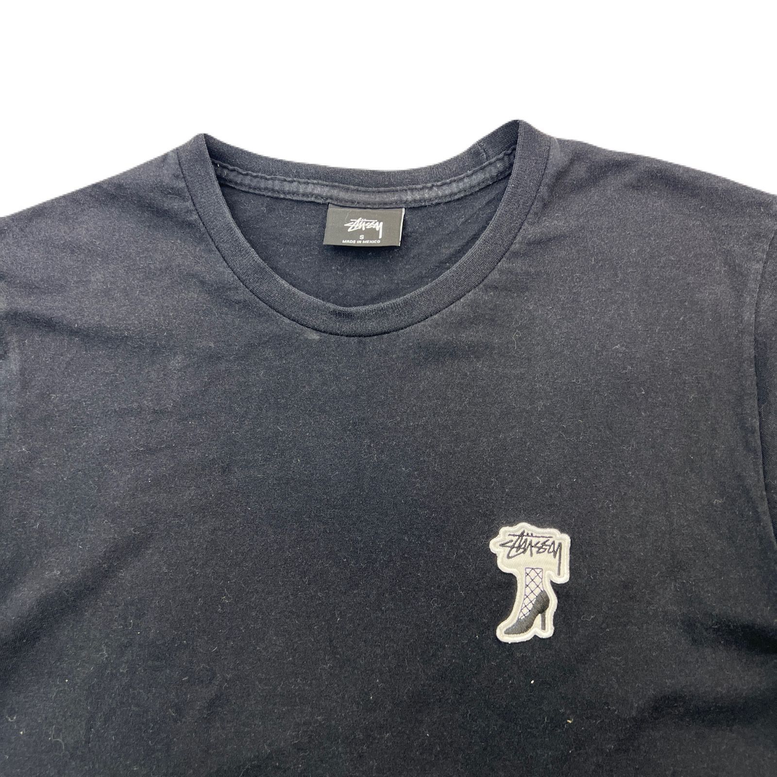 STUSSY ステューシー ブラック ワンポイント ワッペン 半袖T