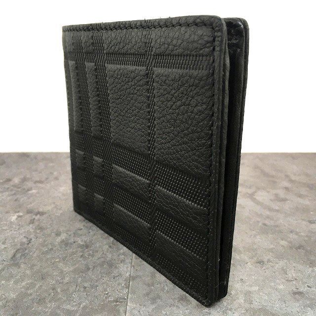 346 送料込み！ 美品 BURBERRY 札入れ ブラック レザー バーバリー  