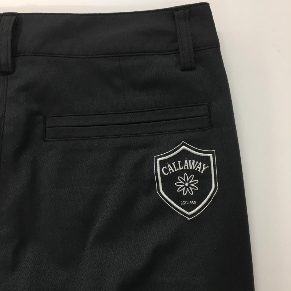 美品】キャロウェイ パンツ 黒 ロゴ白 ストレッチ レディース L