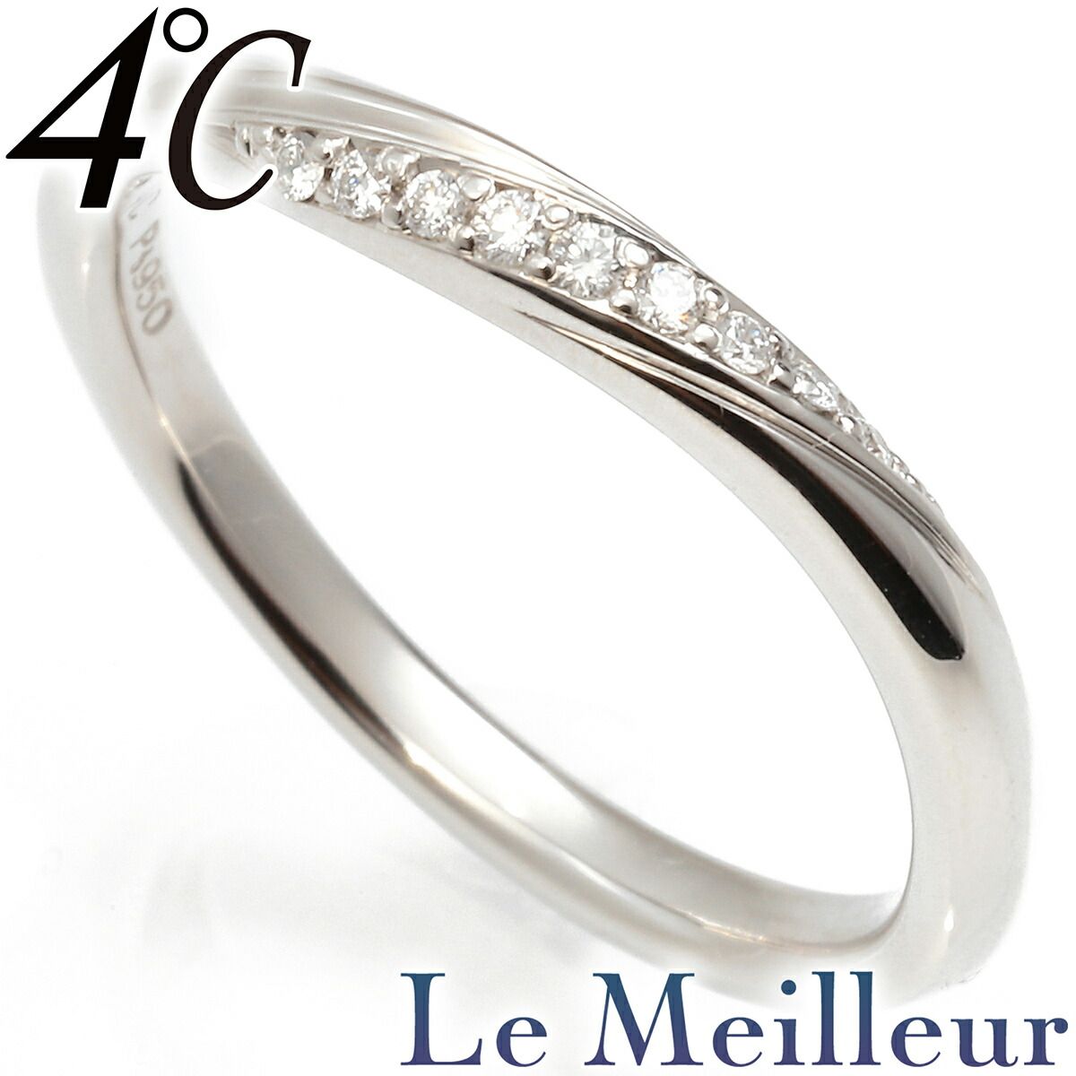 4℃ アクアクラウン リング 指輪 ダイヤモンド Pt950 11号 ヨンドシー  