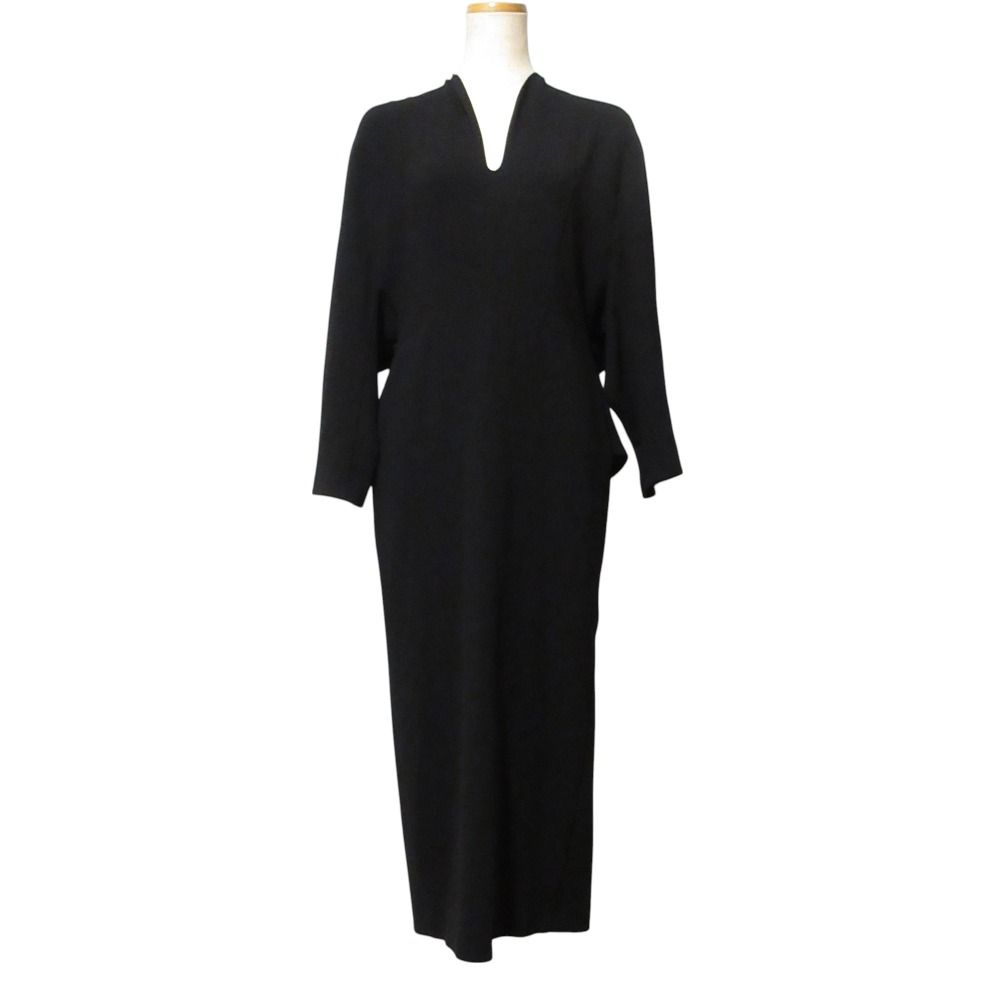 マメクロゴウチ ブラック 長袖ワンピース MM18AW-DR010 良品 Mame Kurogouchi マメクロゴウチ クラシックドレス 長袖