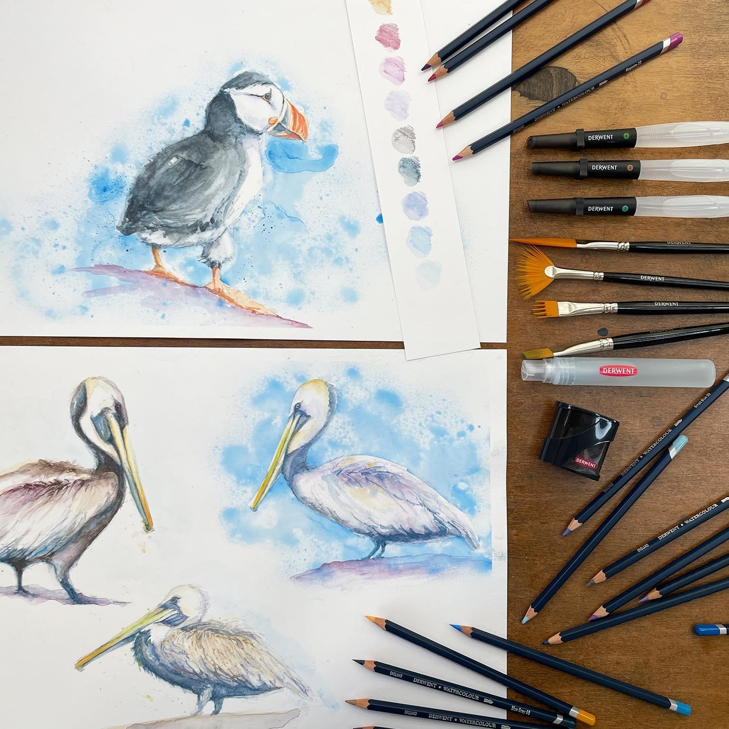 水彩 色鉛筆 ウォーター ペンシル ダーウェント セット Derwent 32883
