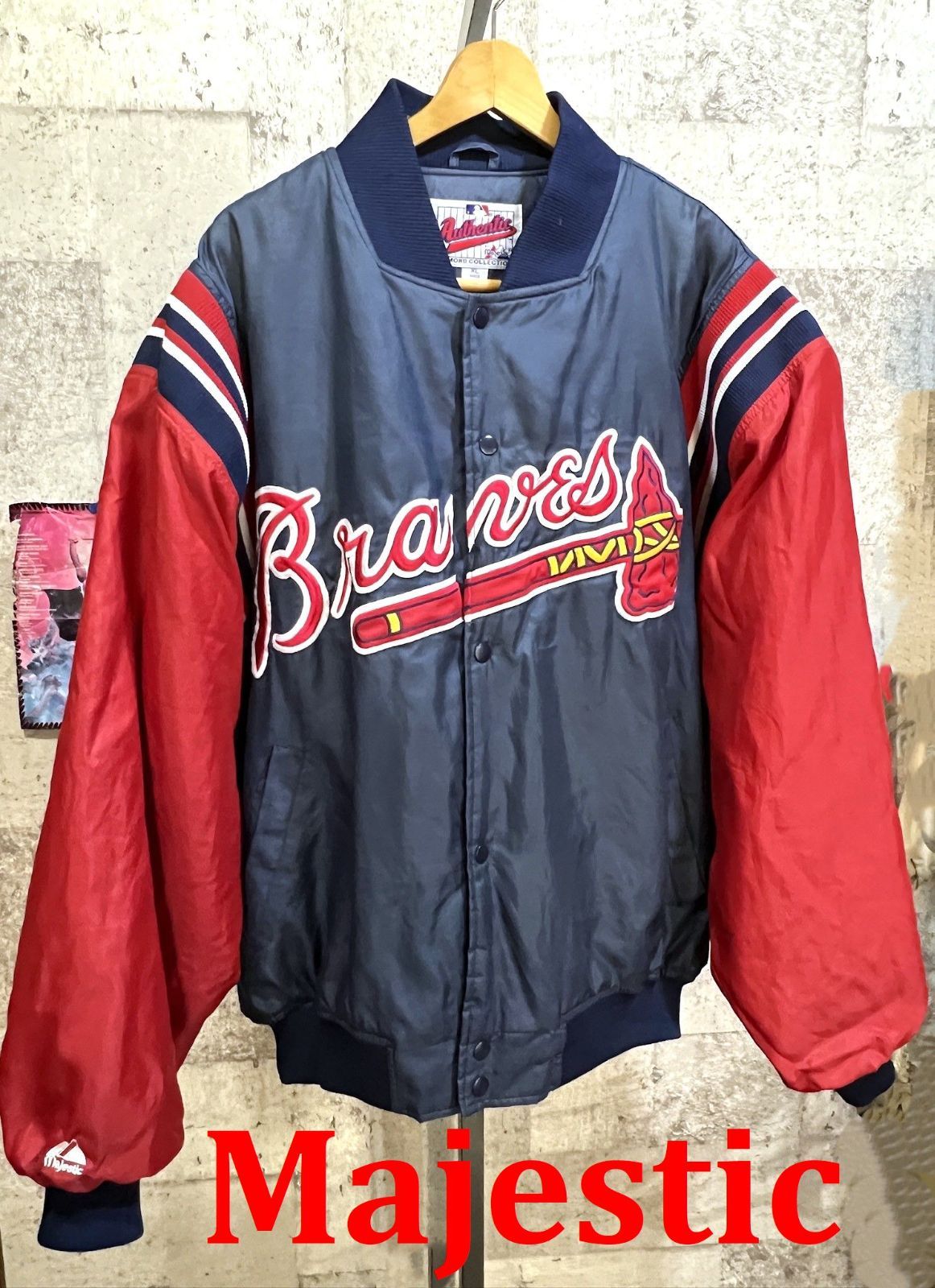 アトランタ ブレーブス スタジャン XXL Majestic ネイビー MLB