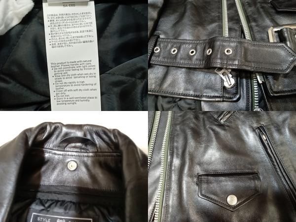 sacai × Schott 22AW 22-02875M ダブルライダース Leather Blouson 2WAY COWHIDE ONE STAR サイズ2(M) ブラック サカイ ショット メンズ