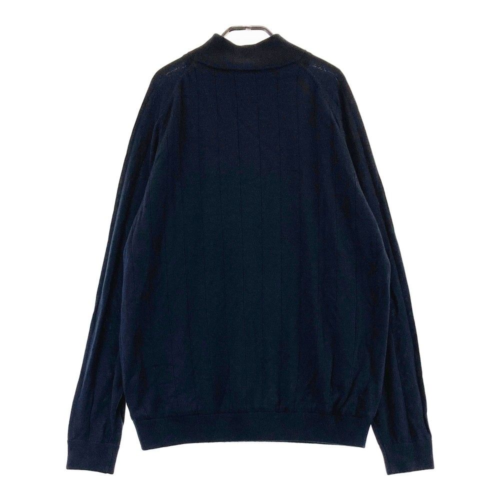 サイズ：2XL FOOT JOY フットジョイ 2023年モデル ハーフジップ 長袖ニットセーター  ネイビー系 [240101433299] ゴルフウェア メンズ ストスト FOOT JOY フットジョイ 2023年モデル ハーフジップ 長袖ニット