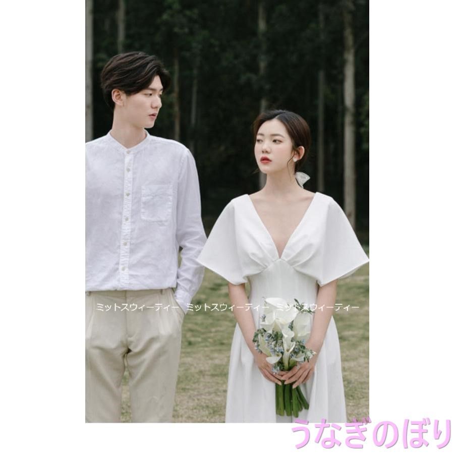 ウエディングドレス ロングドレス 二次会 Aラインドレス 花嫁 パーティ