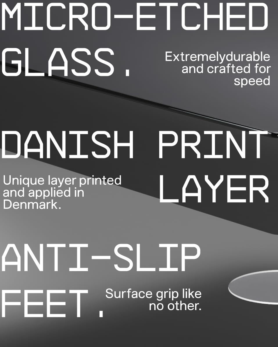 人気商品】XL ゲーミングガラスマウスパッド 3.0 ロゴバージョン