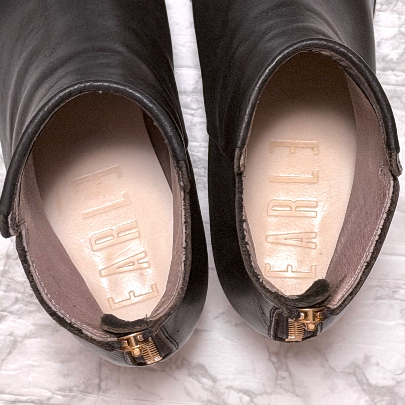 EARLE Back zip short boots バックジップショートブーツ リアルレザー 